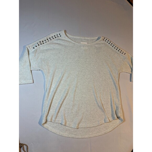 New York Laundry Sweater Womens XL Medium Beige Rib Knit Long Sleeve Pullover - Picture 1 of 5